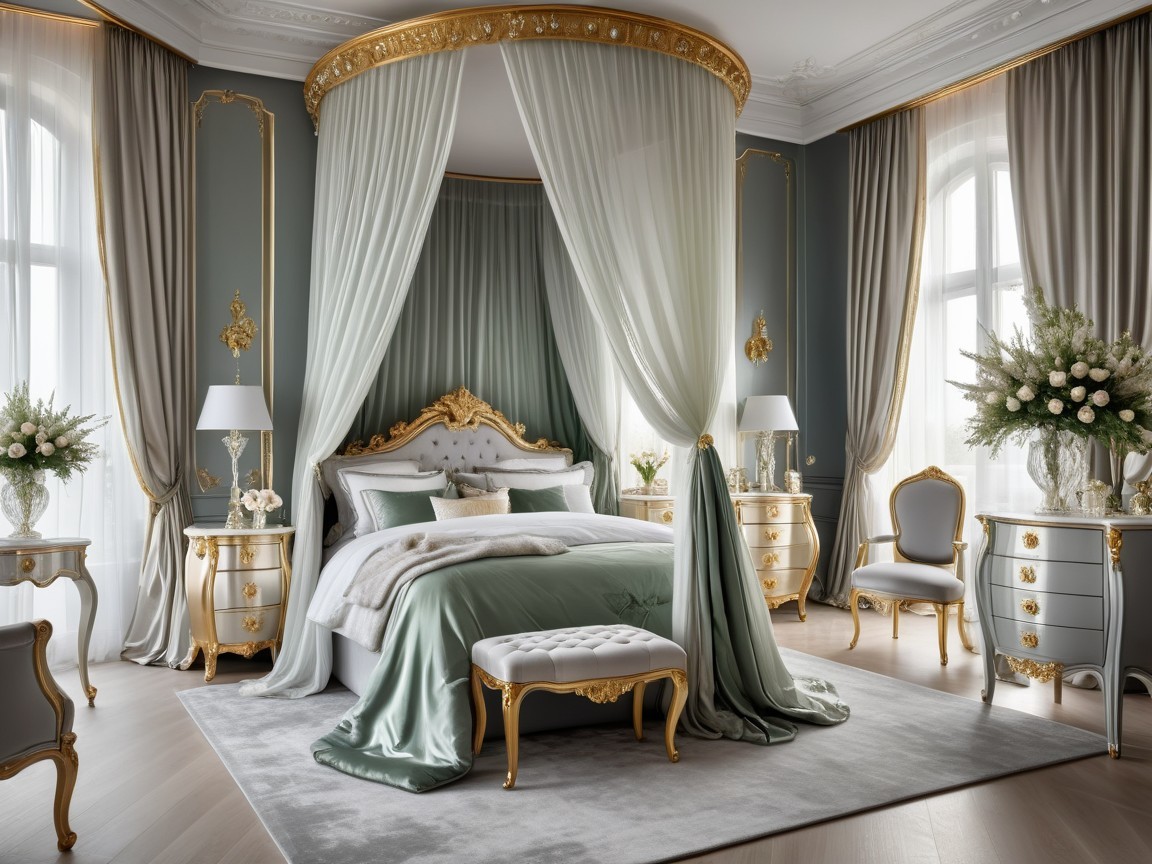 Elegant Luxurious Room with Four-Poster Bed Design