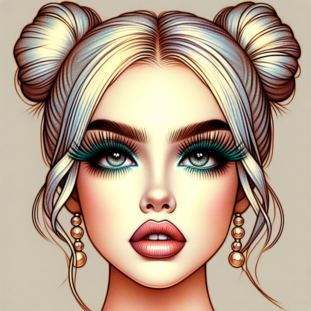 Portrait of a Young Woman with Platinum Blonde Hair