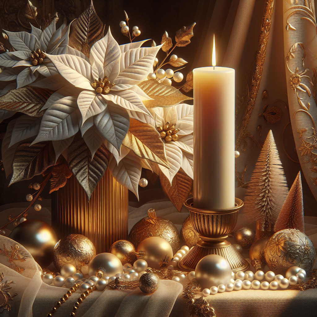 Luxurious Holiday Table Setting with Gold Accents