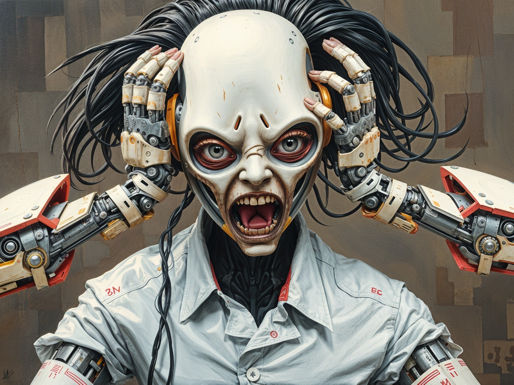Humanoid Robot with Expressive Face and Mechanical Arms
