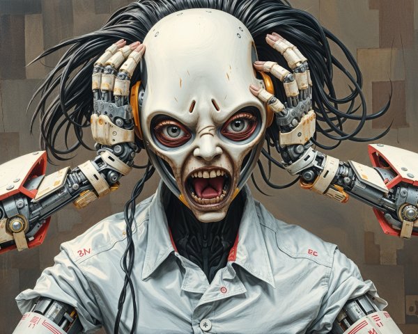 Humanoid Robot with Expressive Face and Mechanical Arms