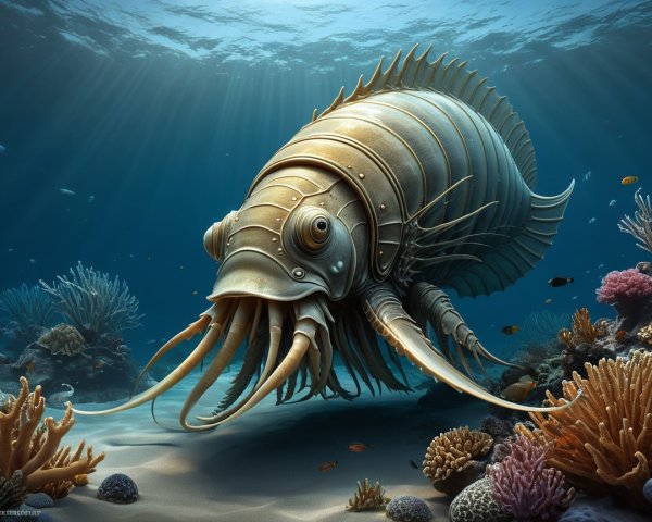 Fantastical Ocean Creature in Vibrant Coral Reefs