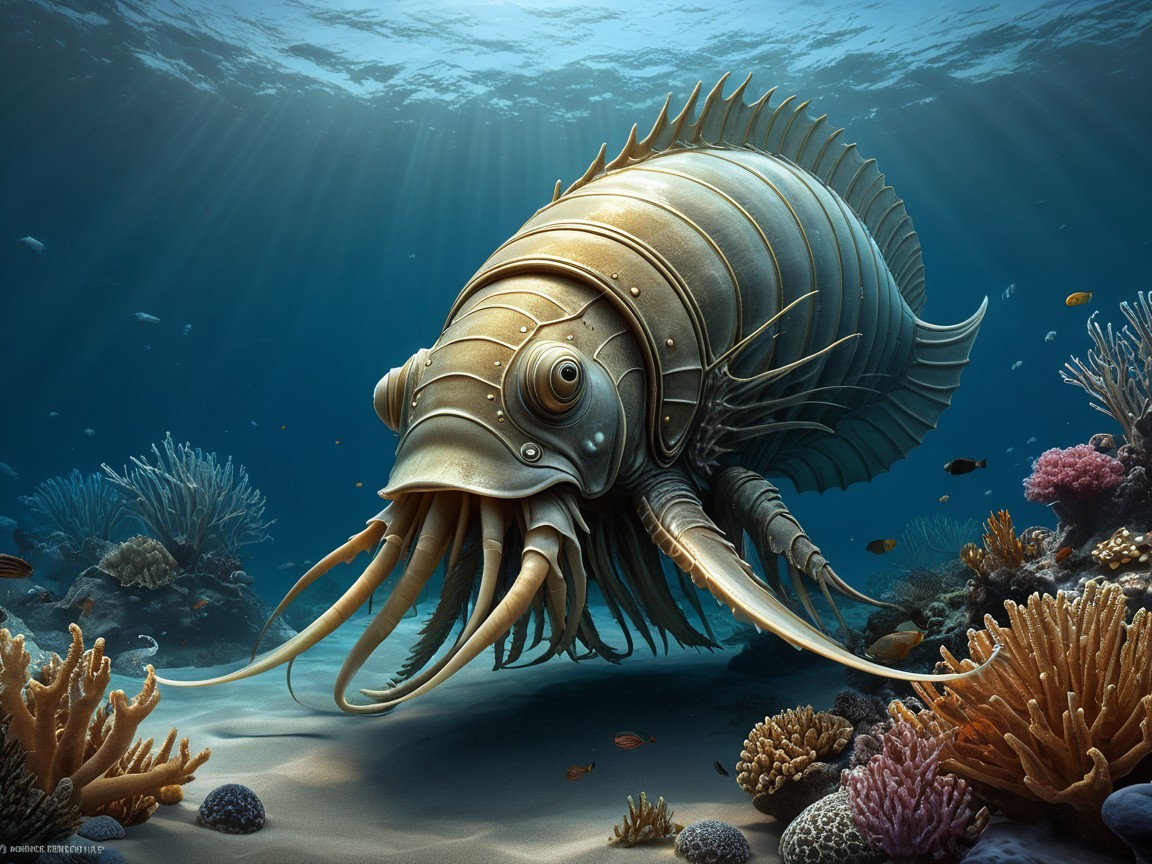 Fantastical Ocean Creature in Vibrant Coral Reefs