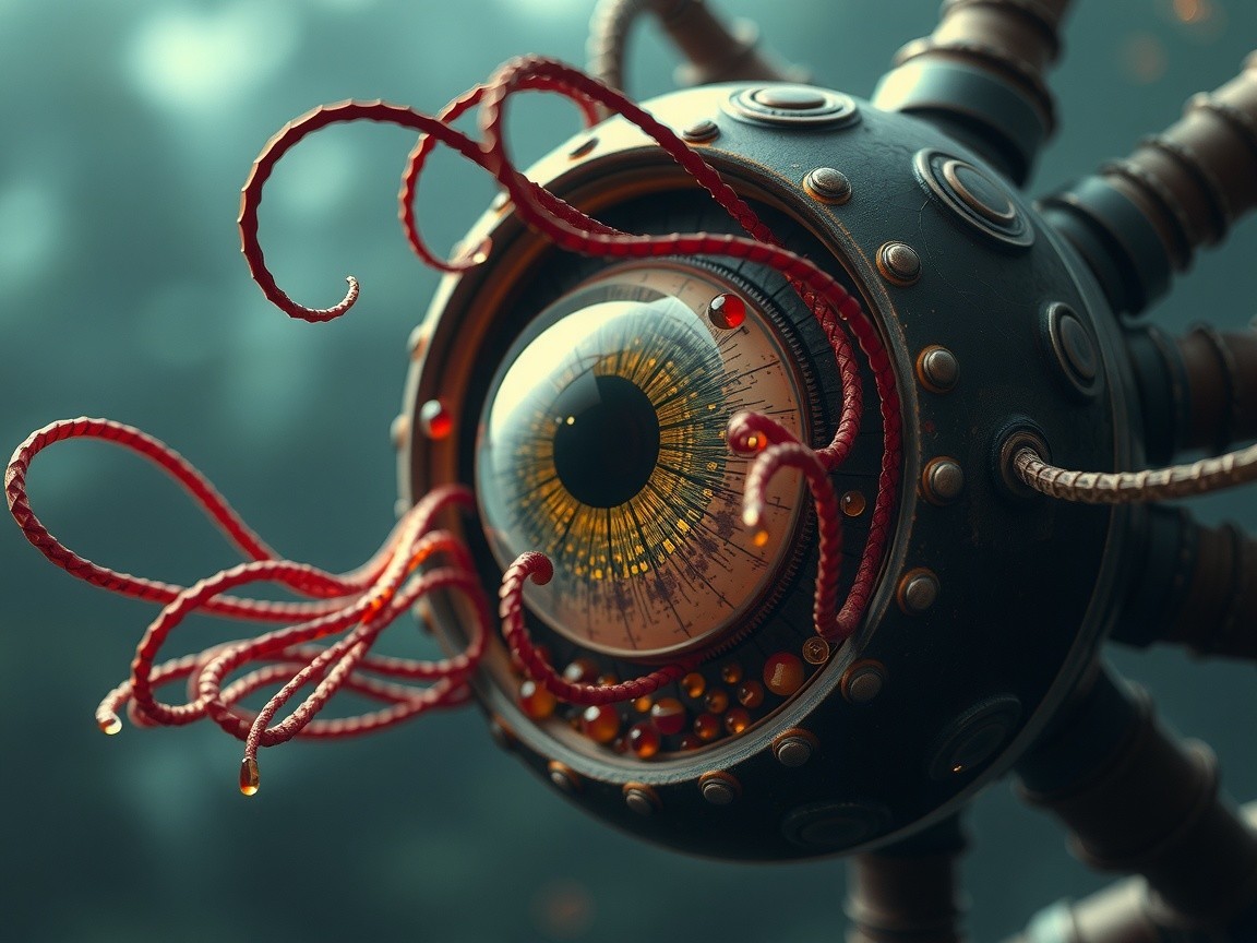 Futuristic Mechanical Eye with Intricate Design Elements