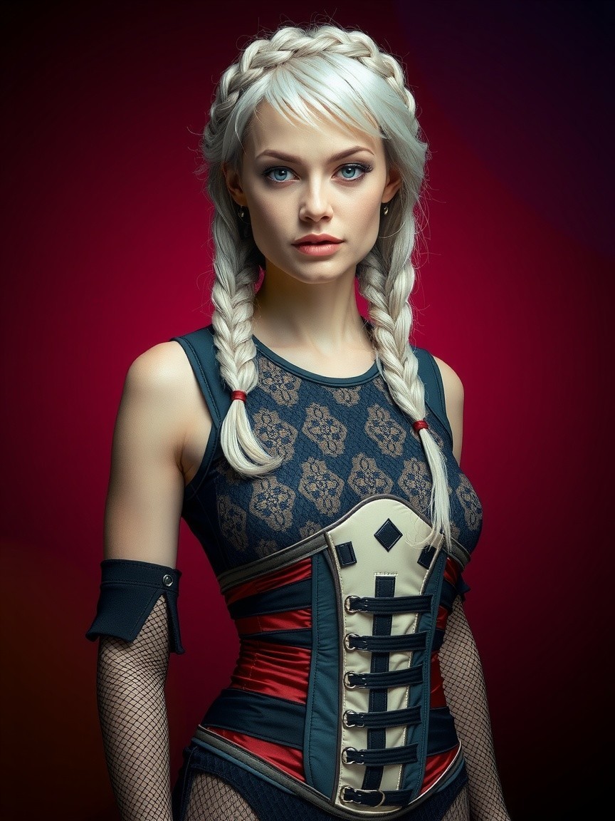 Portrait of a Woman in Gothic-Inspired Fashion