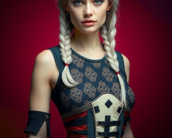 Portrait of a Woman in Gothic-Inspired Fashion