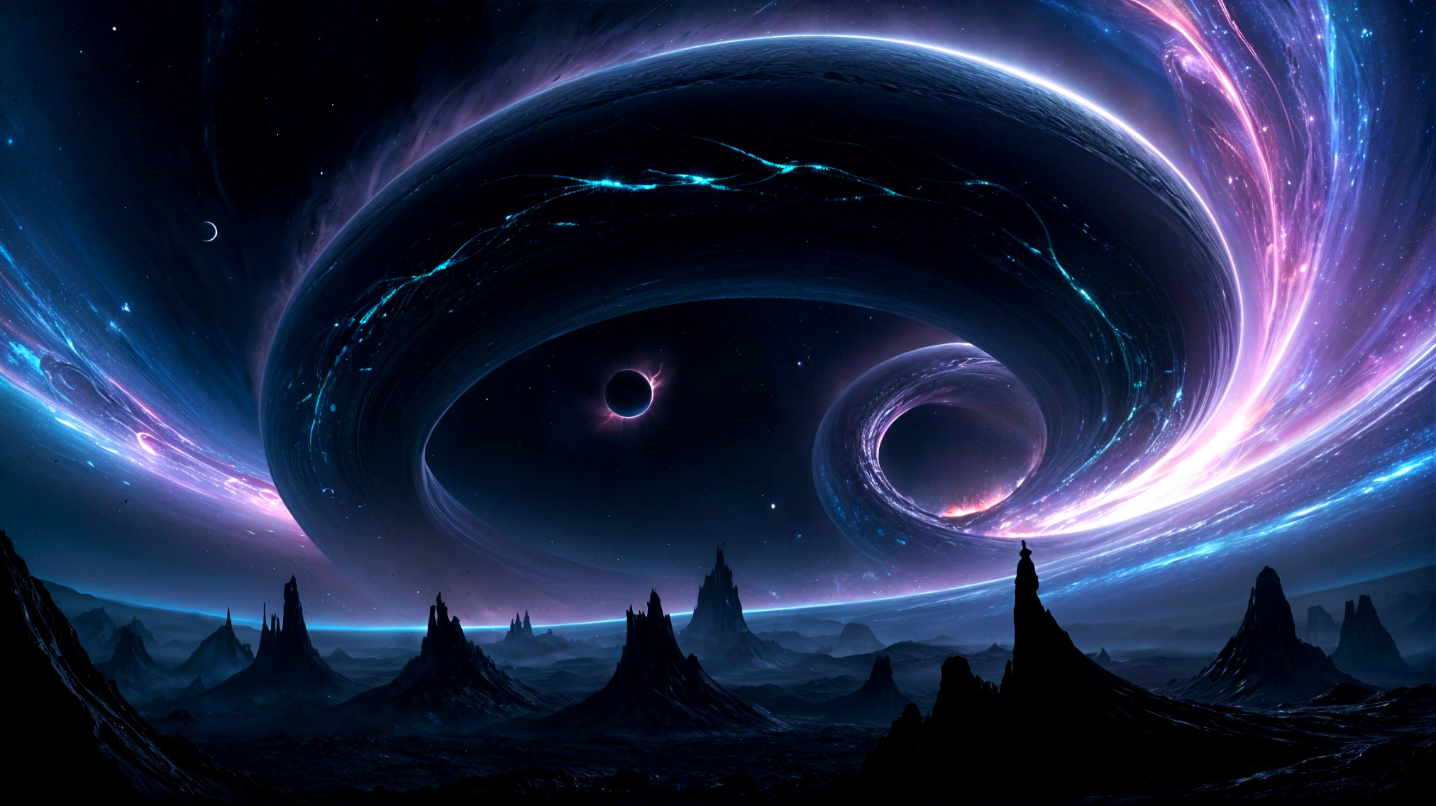 Cosmic Landscape with Galaxy and Black Hole Details