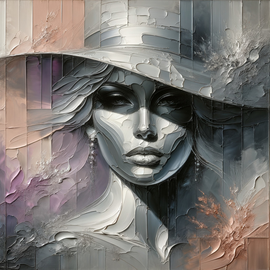 Abstract Portrait of a Female Figure in Pastel Shades