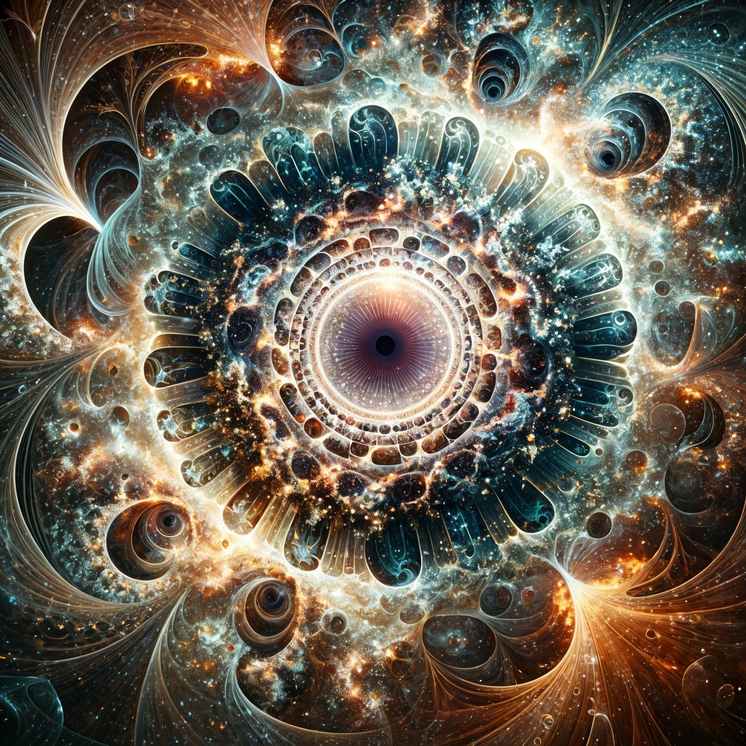 Cosmic Swirl with Intricate Patterns and Colors