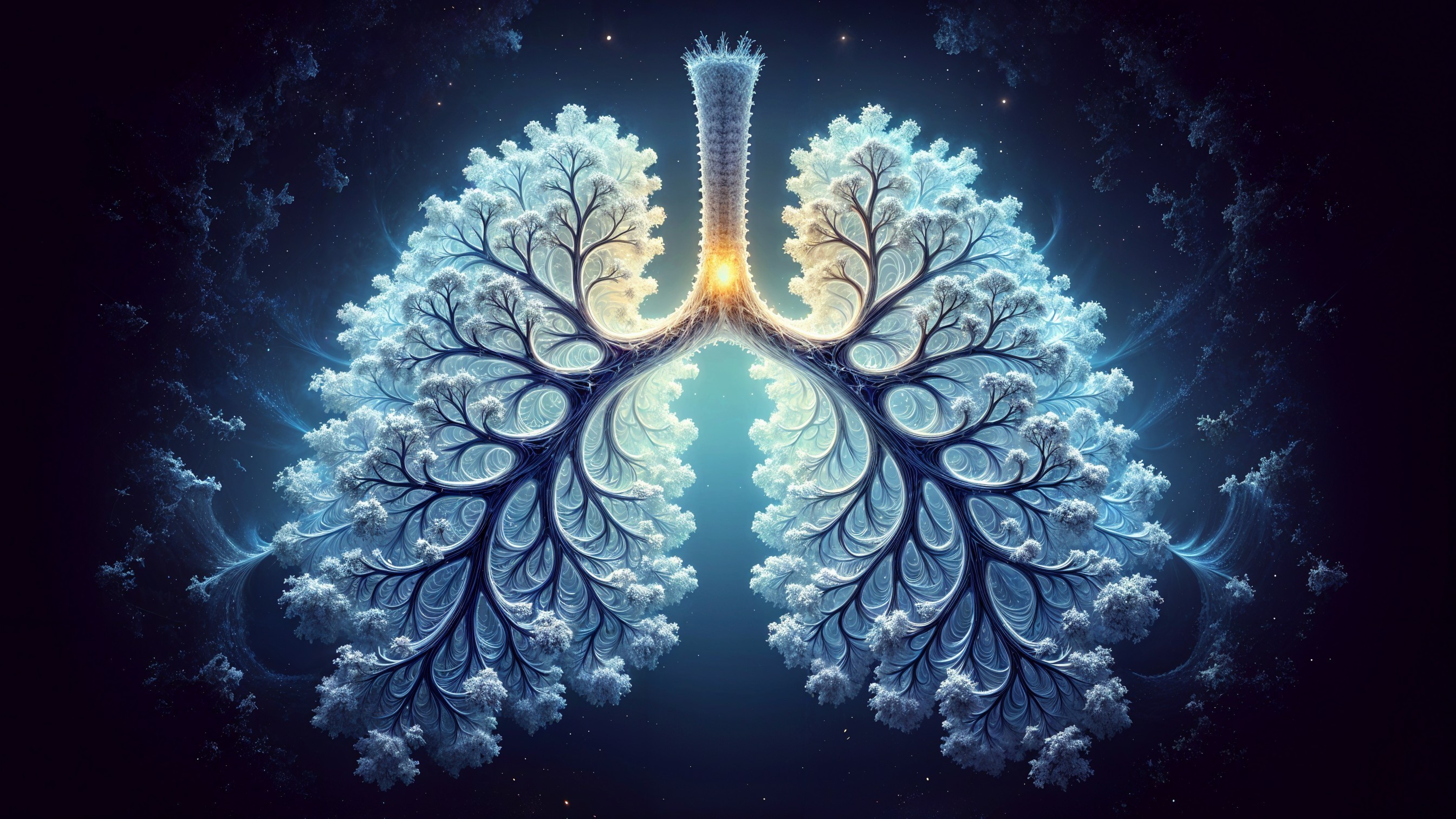 Abstract Representation of Lung Structures in Cosmic Setting