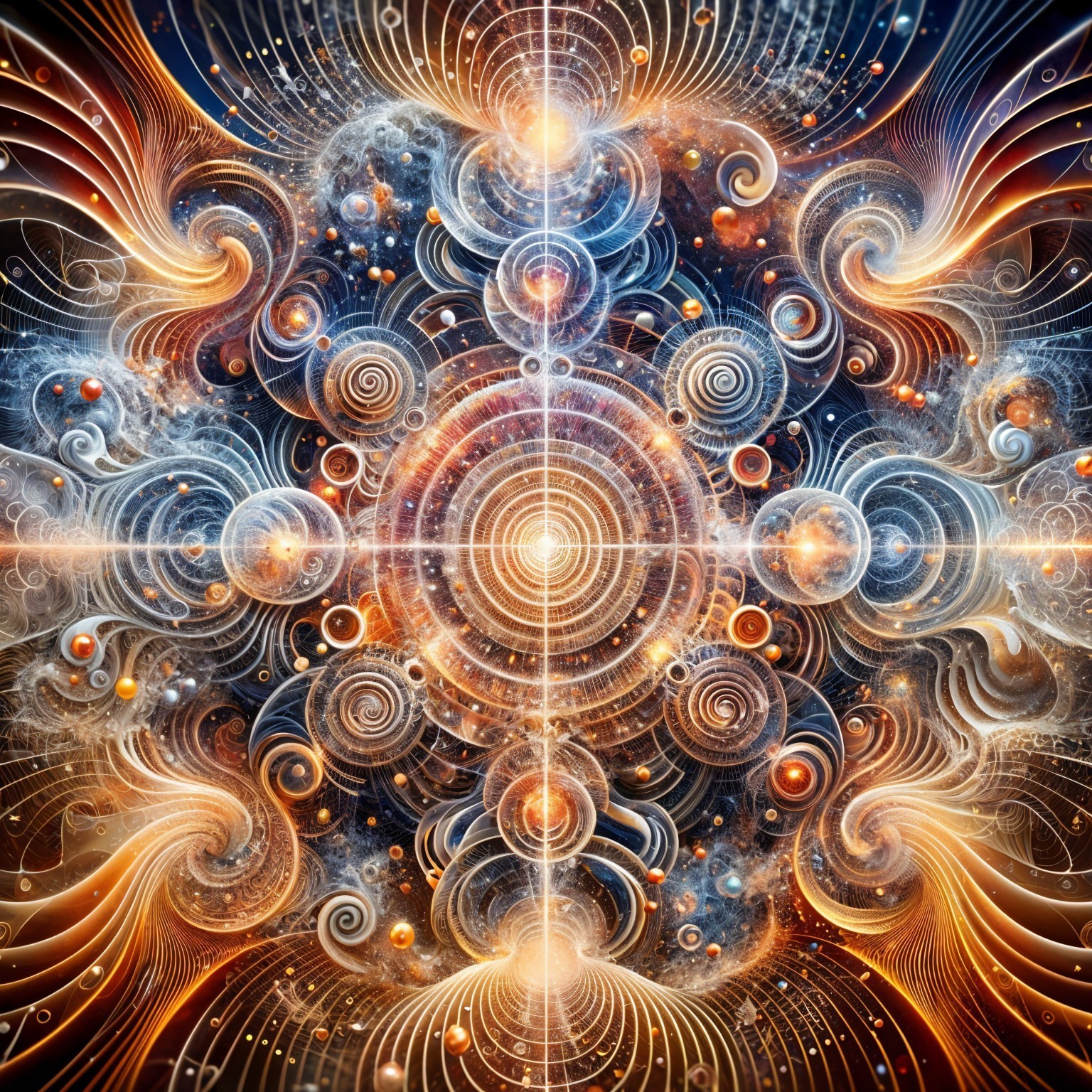 Cosmic Tapestry of Swirling Patterns and Colors