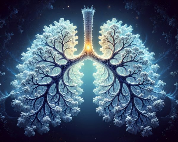 Abstract Representation of Lung Structures in Cosmic Setting