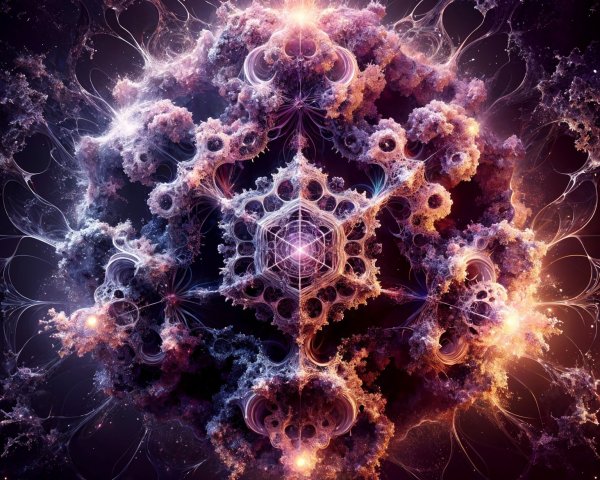 Intricate Cosmic Fractal Patterns in Vivid Colors