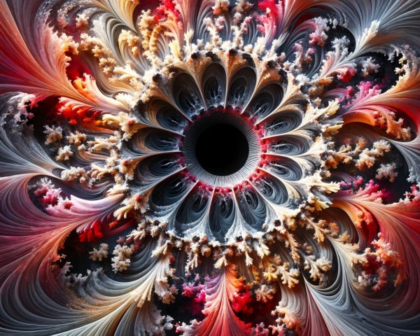 Vibrant Fractal Design with Intricate Patterns and Colors