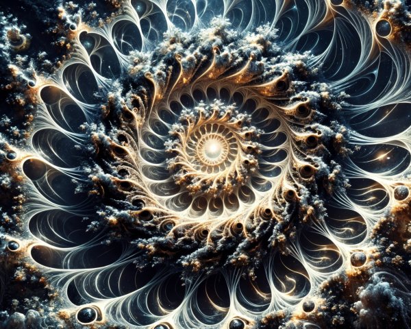 Intricate Spiral Pattern with Light and Shadow Designs