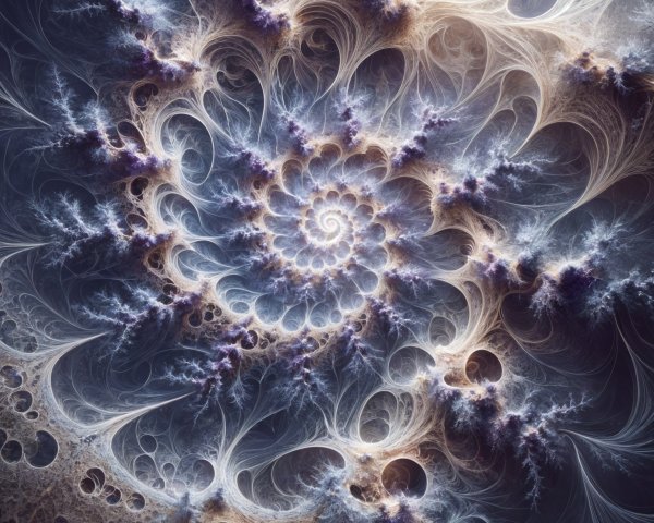 Fractal Design with Swirling Spiral Pattern and Colors