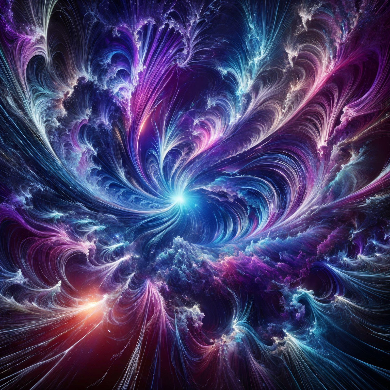 Vibrant Cosmic Swirl of Colors and Patterns