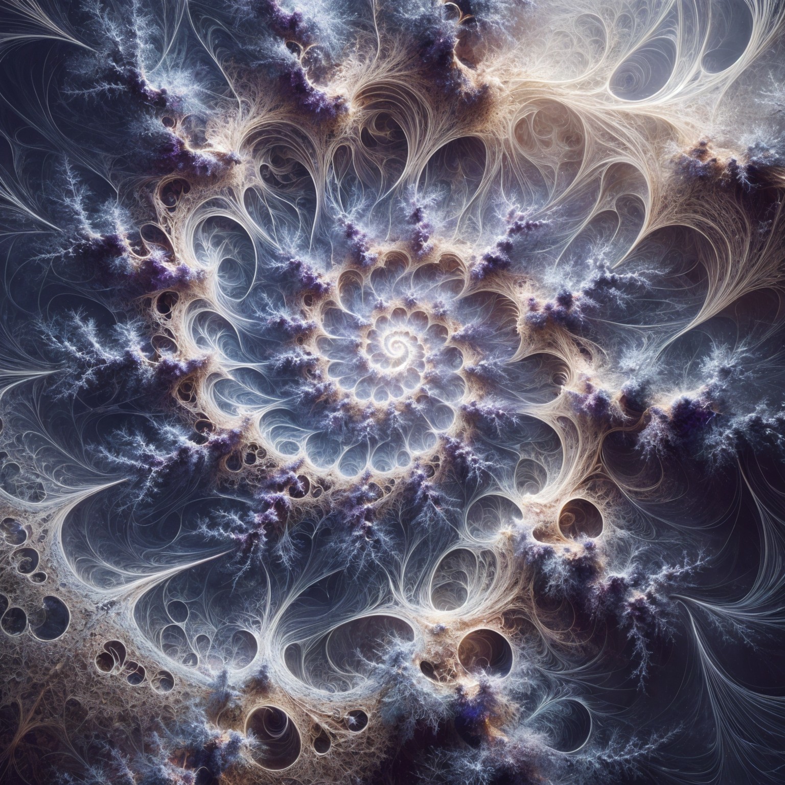 Fractal Design with Swirling Spiral Pattern and Colors