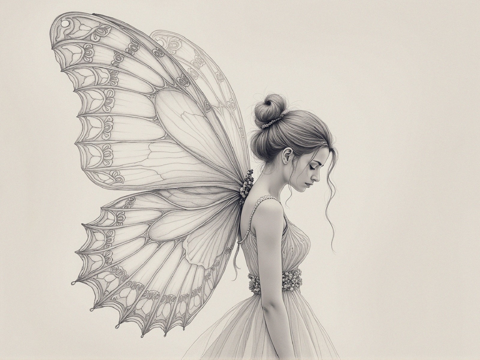 Ethereal Beauty with Butterfly Wings