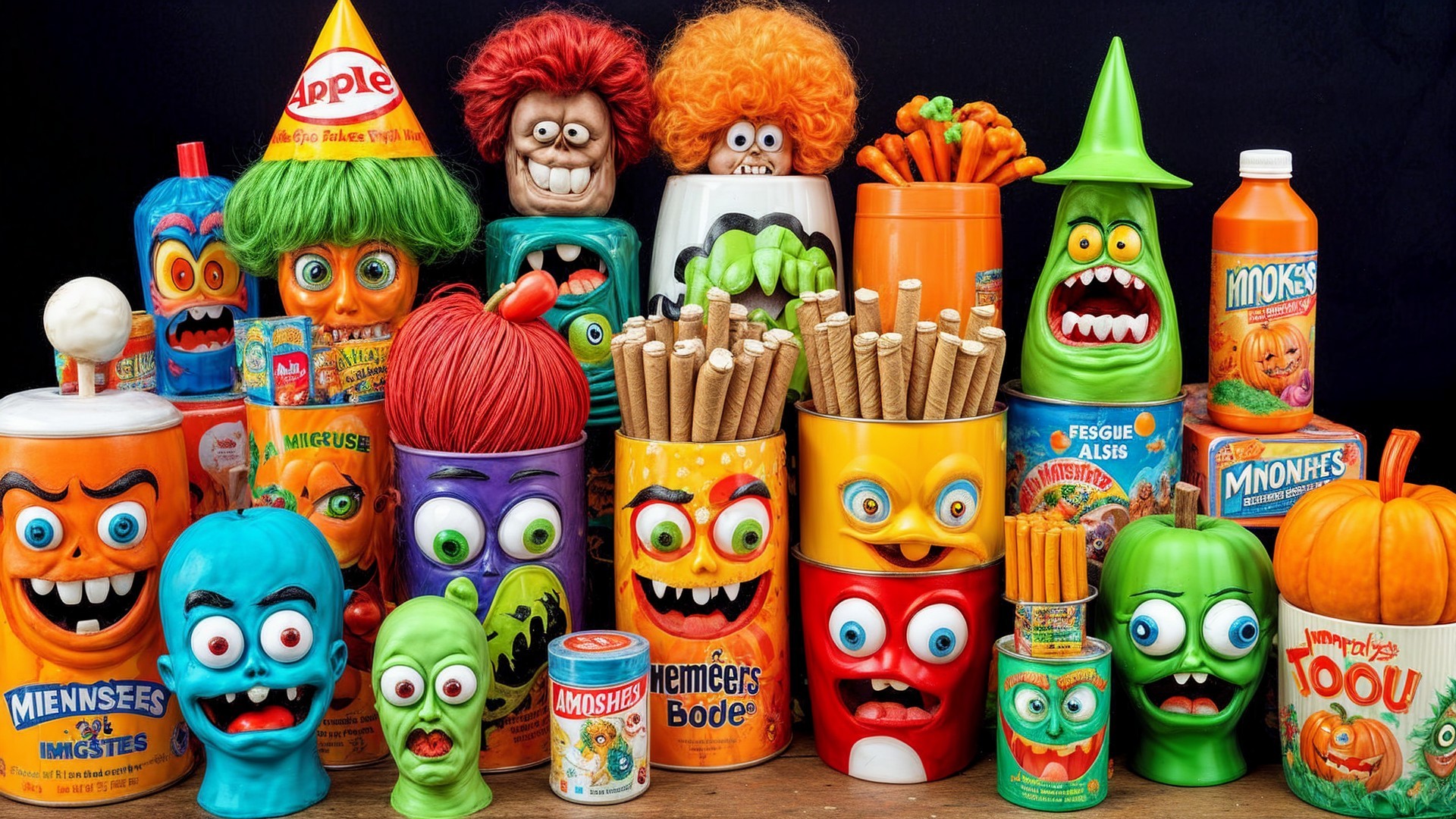 Colorful Cartoonish Monster-Themed Toys and Containers