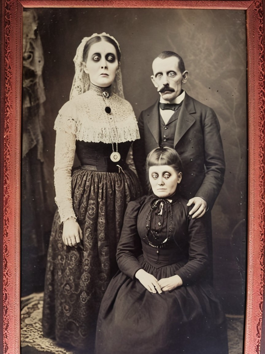 Vintage Victorian Photograph of Three Individuals