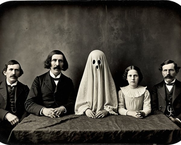 Vintage Black-and-White Photo of Formal Group Scene