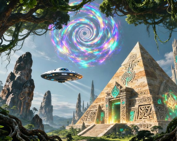 Mystical Ancient Temple in Tropical Jungle Setting