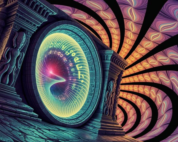 Mesmerizing Portal with Intricate Carved Pillars