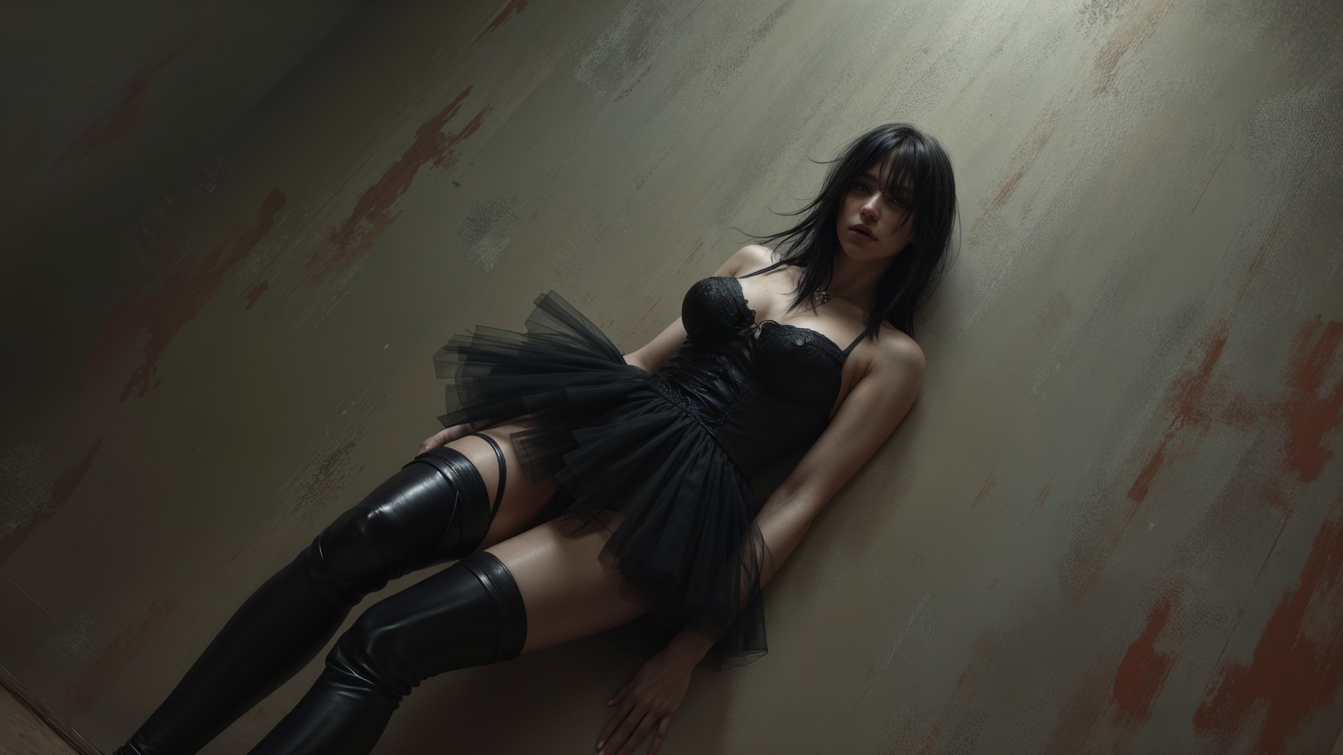 Elegant Attire Against Textured Wall in Soft Light