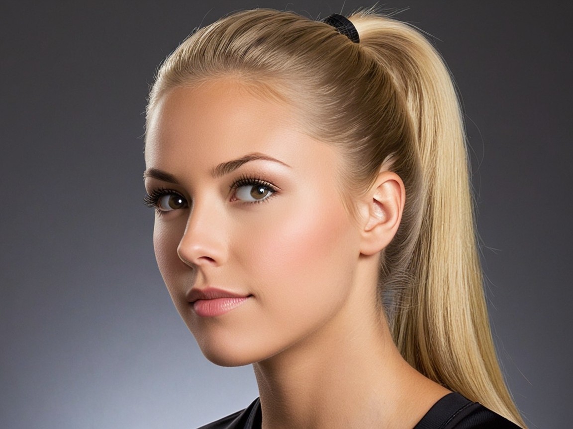 Close-up Portrait of a Young Woman with Blonde Hair