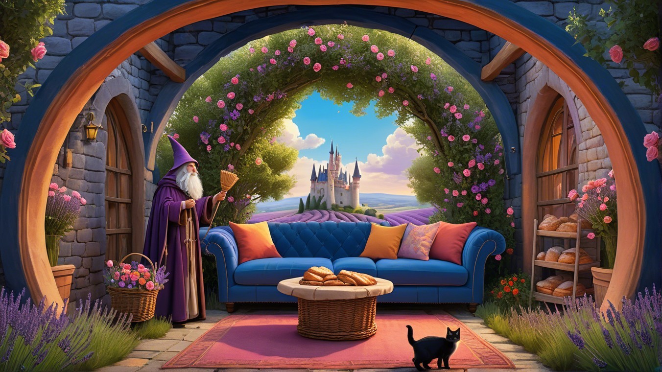 Cozy Stone Cottage with Wizard and Scenic Lavender Fields