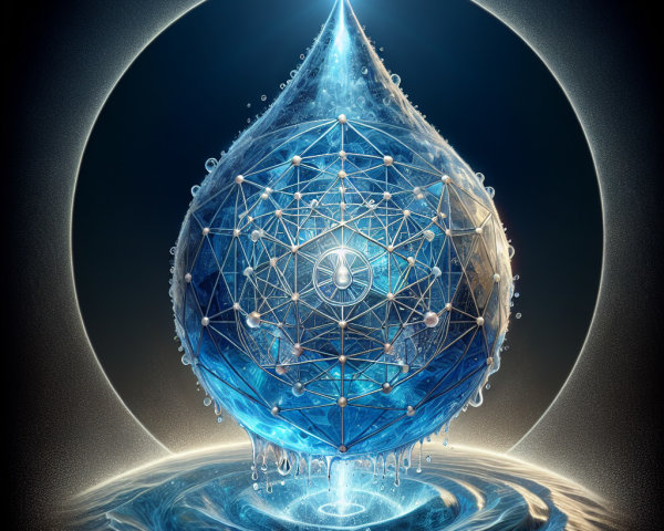 Water Droplet in Ethereal Luminous Setting
