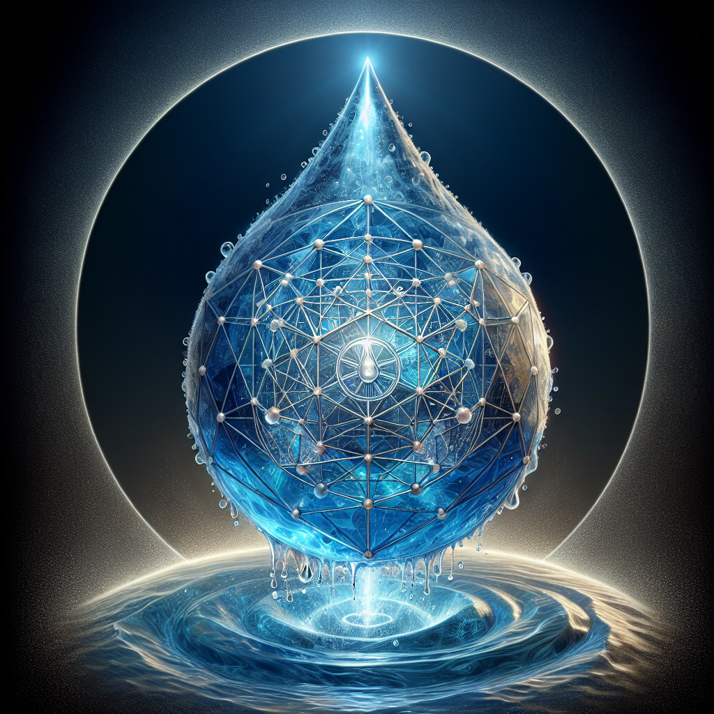 Water Droplet in Ethereal Luminous Setting