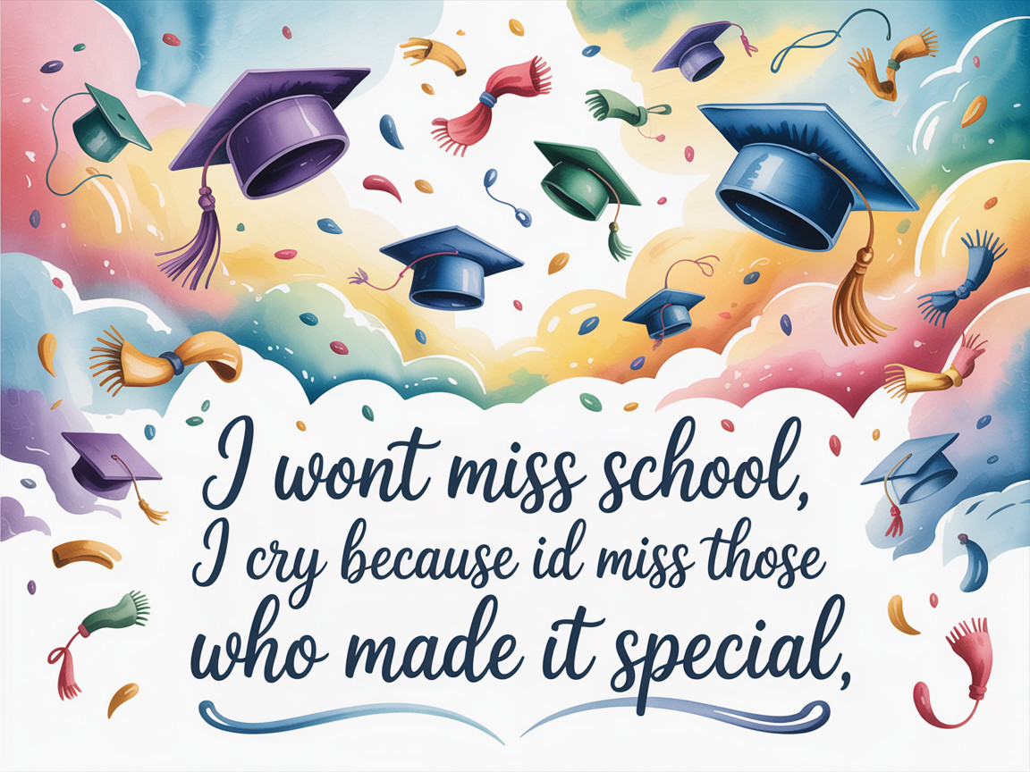 Colorful Graduation Celebration with Whimsical Background