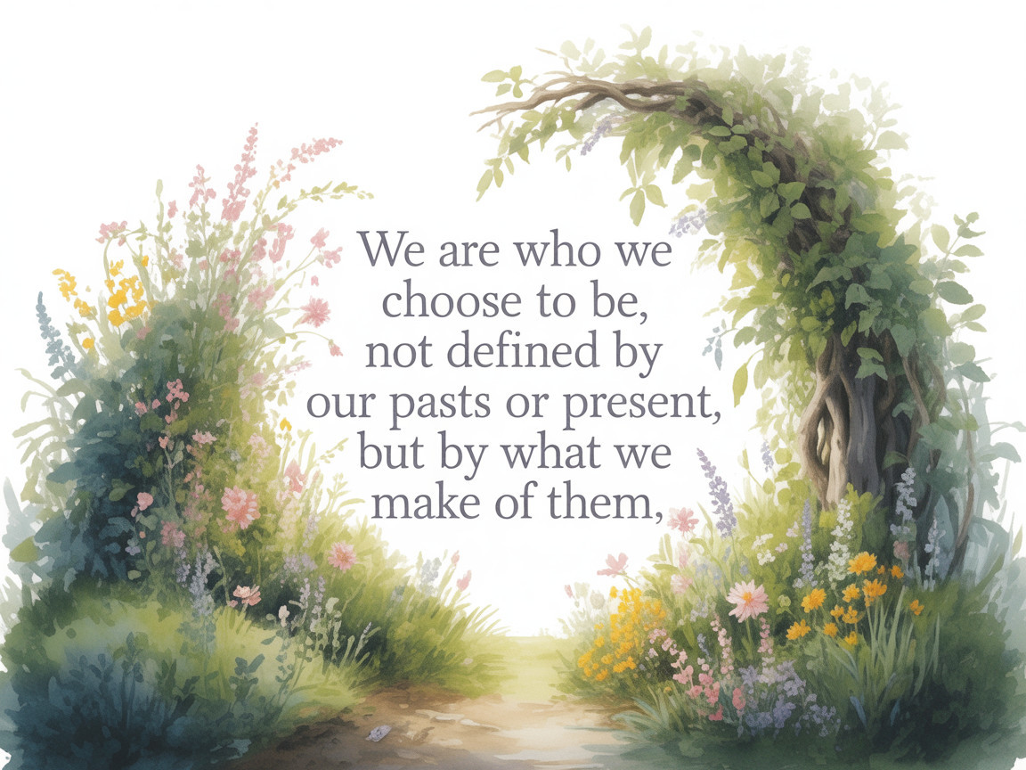 Serene Landscape with Inspirational Quote on Growth