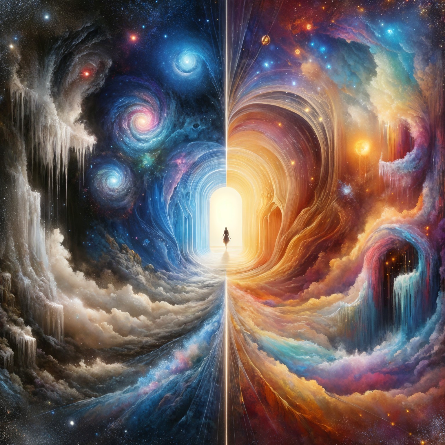 Cosmic Scene of Contrasting Galaxies and Colors