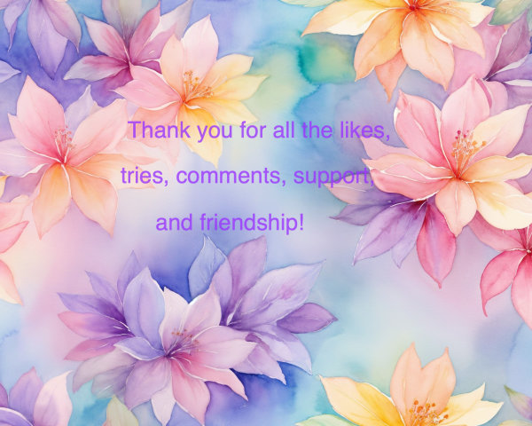 Watercolor Floral Background with Gratitude Message