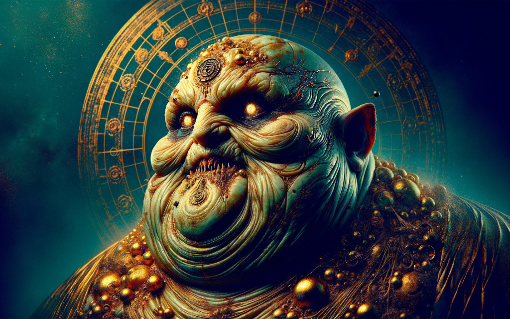Grotesque Large Figure with Exaggerated Features