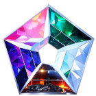 Pentagonal Structure with Colorful Crystal Segments