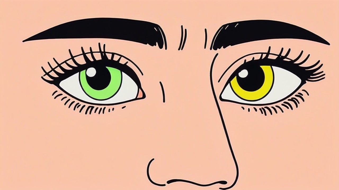 Close-Up of a Face with Unique Eye Colors