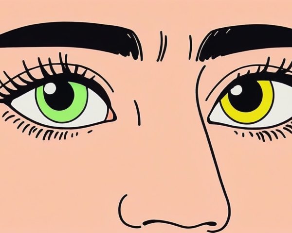 Close-Up of a Face with Unique Eye Colors