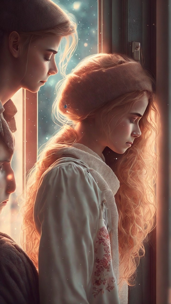 Three Women in Distinct Styles by a Softly Lit Window