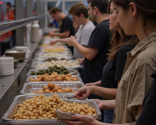 Diverse Individuals Collaborating in a Bright Kitchen