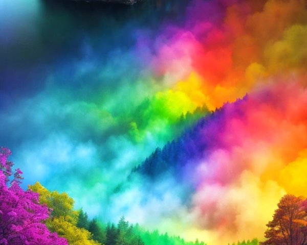 Majestic castle on a vibrant floating island scene