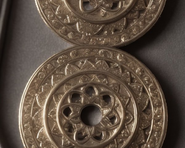 Intricately Designed Circular Medallions with Patterns