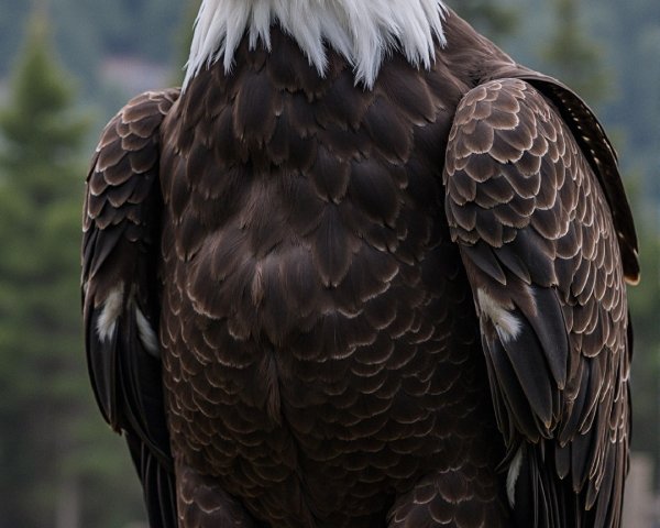 Bald Eagle Perched on Weathered Tree Branch
