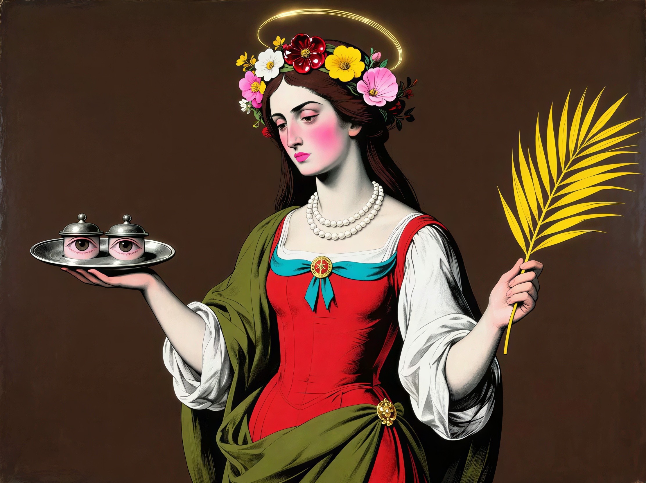 Hyperdetailed portrait of a young woman in vibrant attire