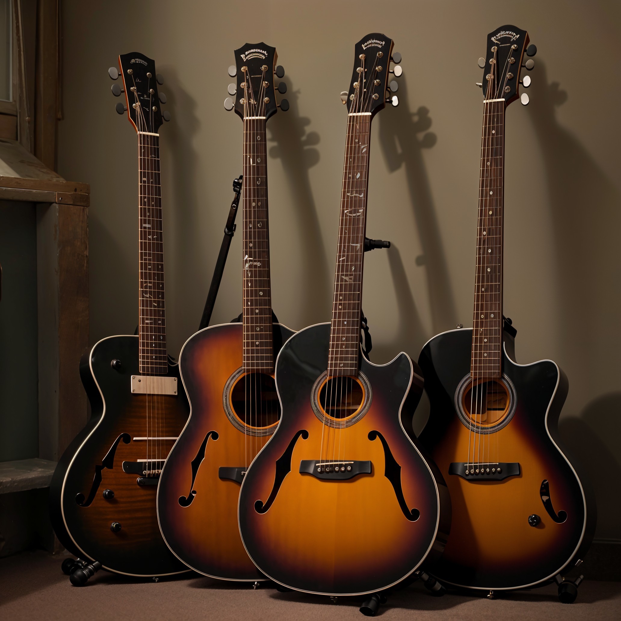 Distinct Acoustic Guitars with Unique Finishes and Designs