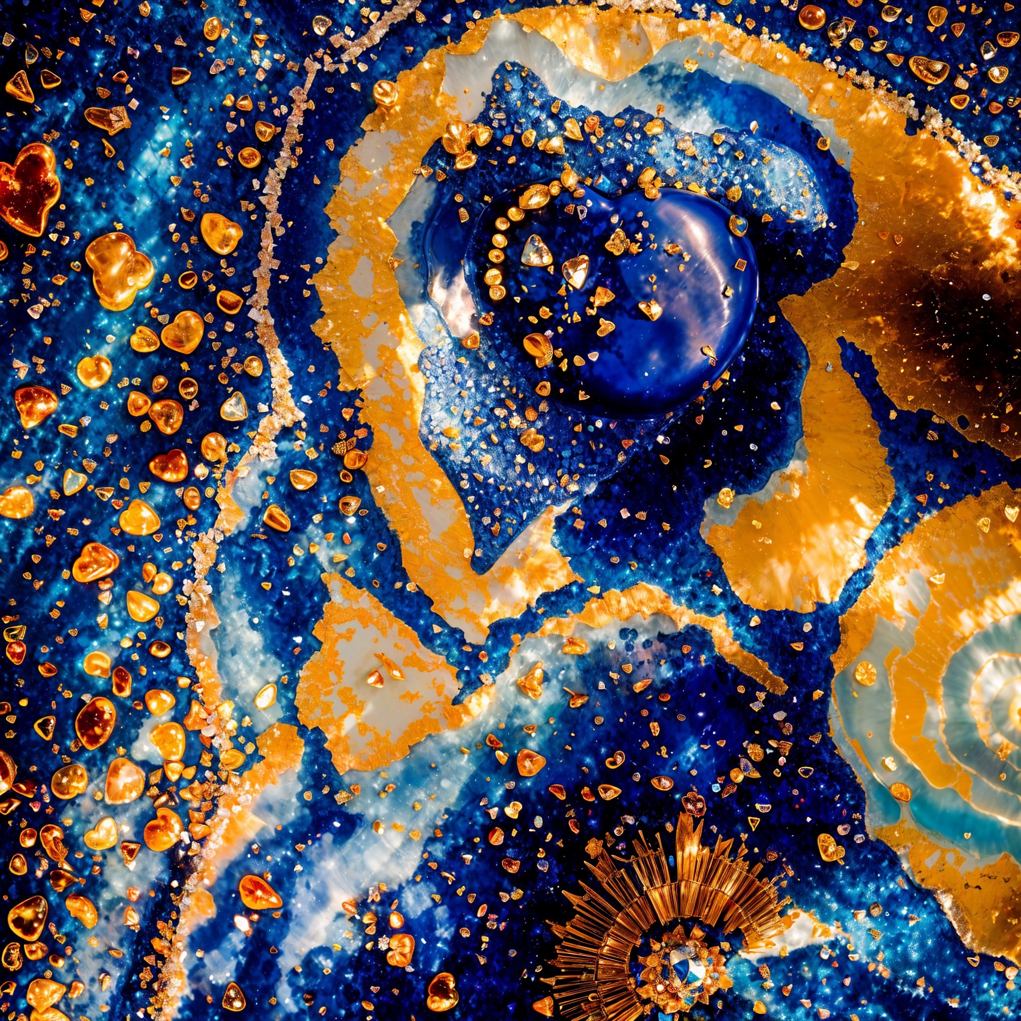 Vibrant Abstract Design with Swirling Patterns and Colors