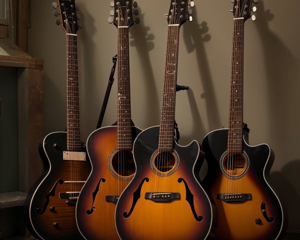 Distinct Acoustic Guitars with Unique Finishes and Designs